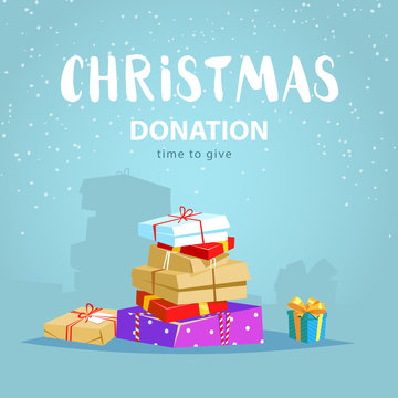 Christmas donate concept