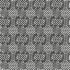 Black and White Seamless Ethnic Pattern