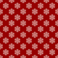 Seamless geometric winter snow pattern wallpaper - vector Christmas decoration background graphic design