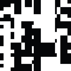 Black and White Abstract Rectangles Art Graphic Design 