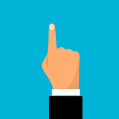 Hand with pointing finger.