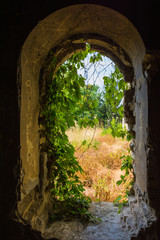 Naklejka premium Abandoned church in Banostor from Serbia
