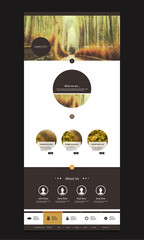  One Page Website Template with Natural Header Design - Bamboo Forest