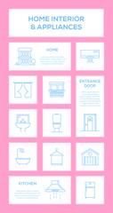 Home Interior And Appliances Icon Set