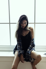 Woman lifestyle fashion shoot