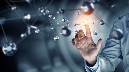 Wireless interaction and connection . Mixed media