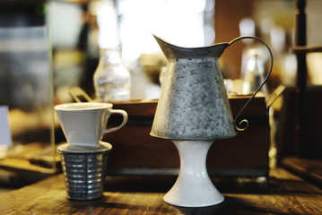 Ceramic cups display