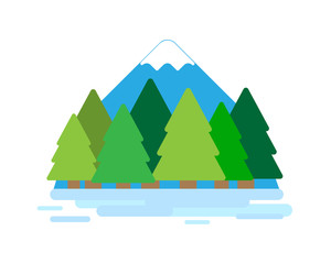 Mountain nature, vector graphic