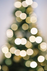 christmas tree time lights bokeh
