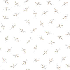 Green leaves seamless pattern