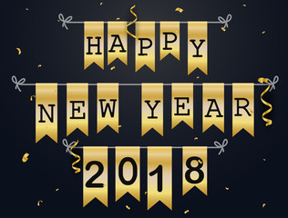 Happy New Year Greeting card design 