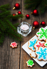 Christmas cookies  on a plate