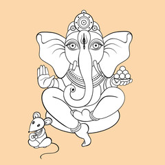 Ganapati Meditation in lotus pose