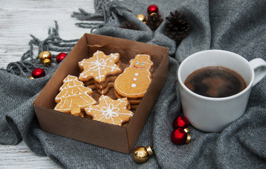 Box with Christmas cookies