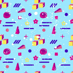 Geometric abstract vector background color pattern. Hipster fashion Memphis style