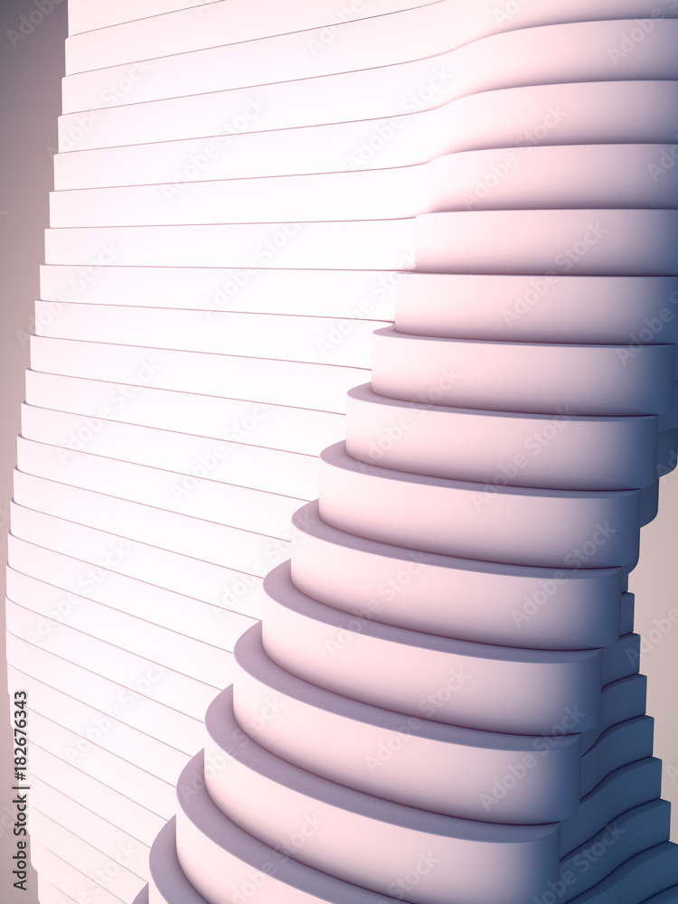 Poster white stripe pattern futuristic background. 3d render illustration