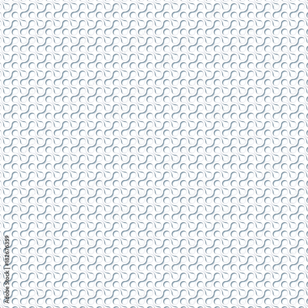 Aufkleber White abstract surface pattern. 3d rendering