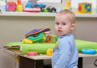 Little boy with a blue eyes