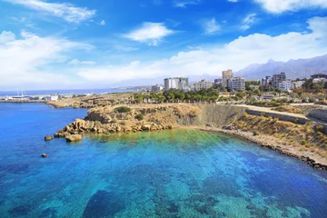 Keuken foto achterwand Stad aan het water Beautiful view of the new port of Kyrenia (Girne), North Cyprus
