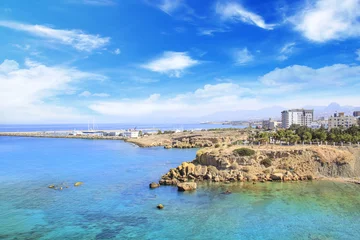 Photo sur Plexiglas Ville sur leau Beautiful view of the new port of Kyrenia (Girne), North Cyprus