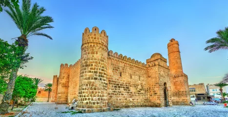 Fotobehang Ribat, a medieval citadel in Sousse, Tunisia. UNESCO heritage site © Leonid Andronov