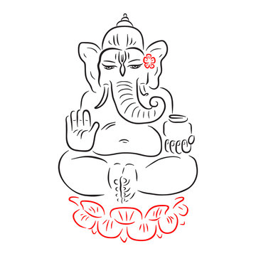 recommend clip art: Ganapati Meditation in lotus pose
