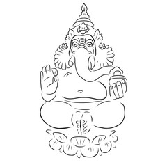 Ganapati Meditation in lotus pose