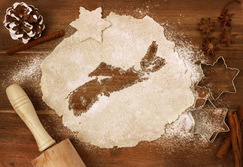 Cookie dough cut as the shape of Nova Scotia (series)