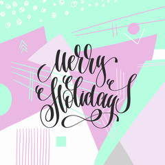 merry christmas - hand lettering poster to winter holiday design