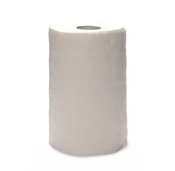 Kitchen roll, paper towel, isolated on white background