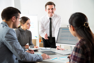 Group of business people at a meeting