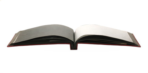 Vintage photo album isolated on white background