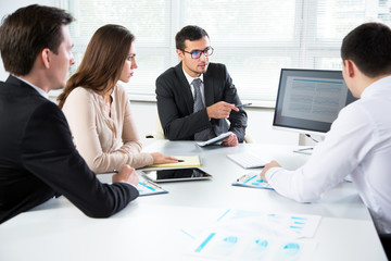 Group of business people at a meeting