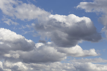 clouds on the blue sky