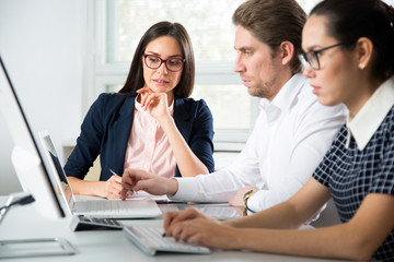 Group of business people at a meeting