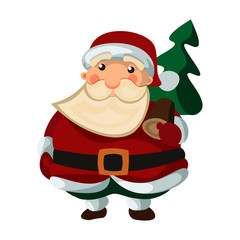 Santa claus on white background.