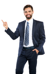 Businesman on white background