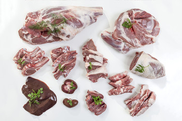 lamb meat in front of white background © JPC-PROD