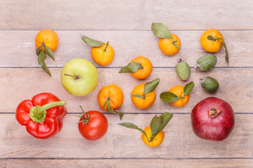 Texture of juicy fruits