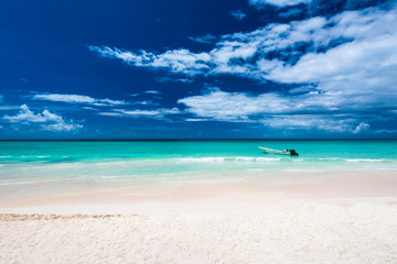 paradise resort beach palm tree sea Dominican Republic