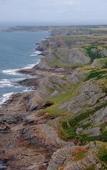 Gower Coastline, Wales, UK (From the Air)