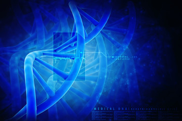 Obraz premium 3d render of dna structure, abstract background