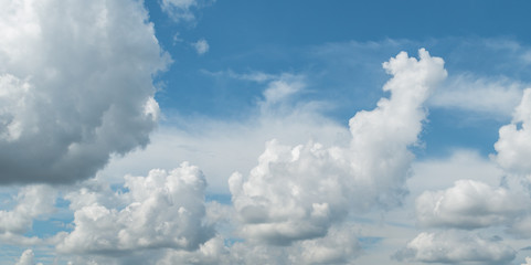cloud formation and blue sky