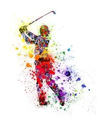 Deurstickers golf © molcaycartoon