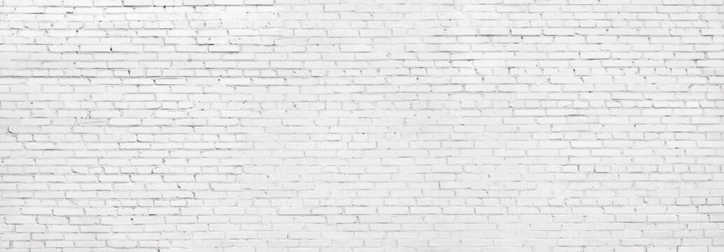 grunge white brick wall, whitewashed brickwork background