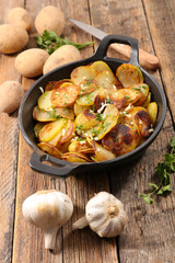 baked potato with garlic and herbs