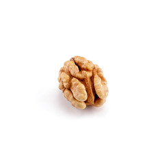 Walnuts peeled isolated on white background