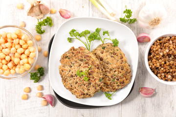 homemade vegetarian burger