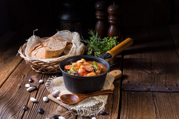 Polish Baked Beans with sausage