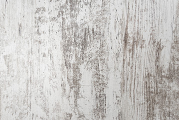 White painted old grunge wooden background, white empty wooden texture